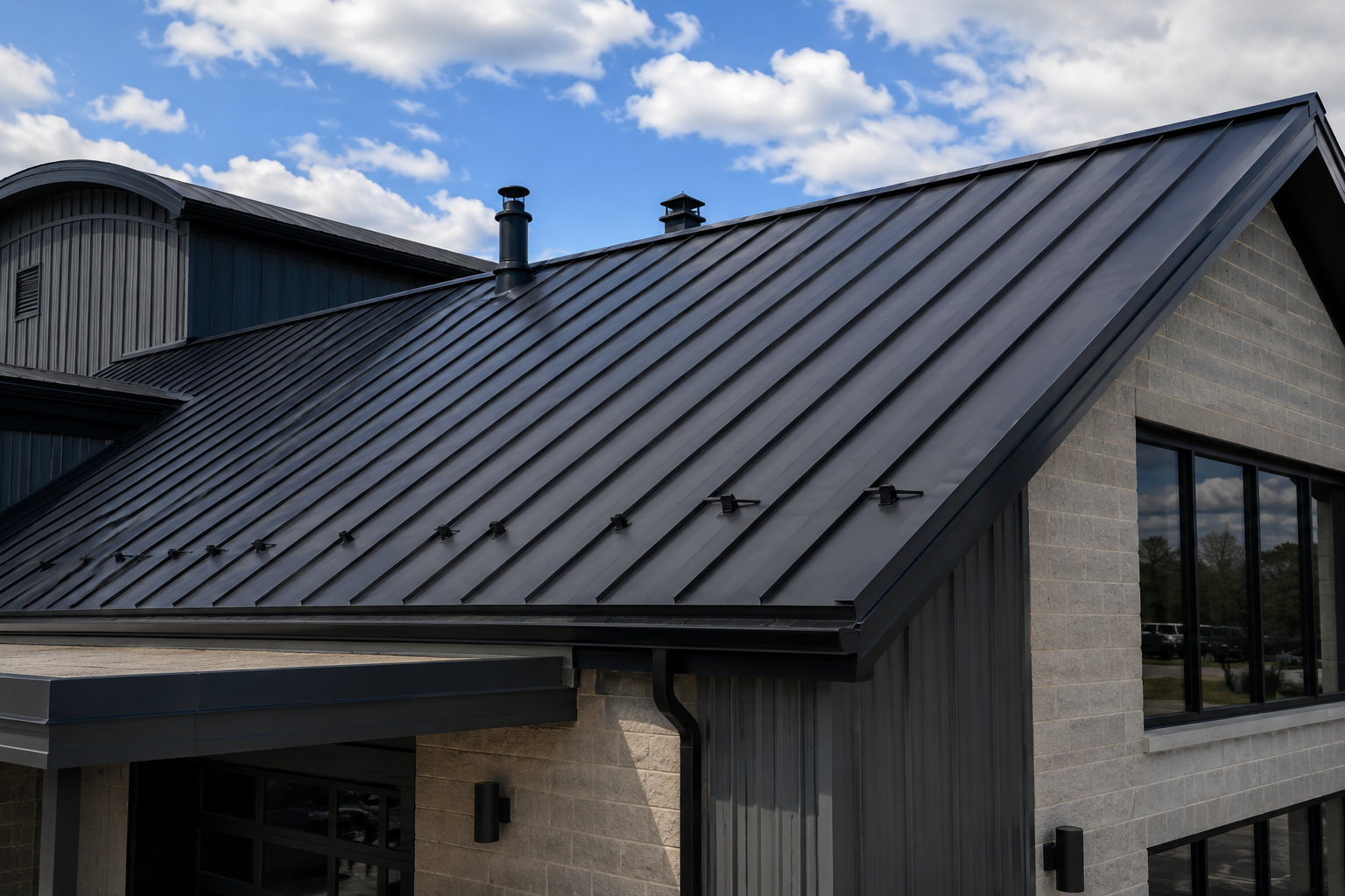 Detailed specialty roofing installation